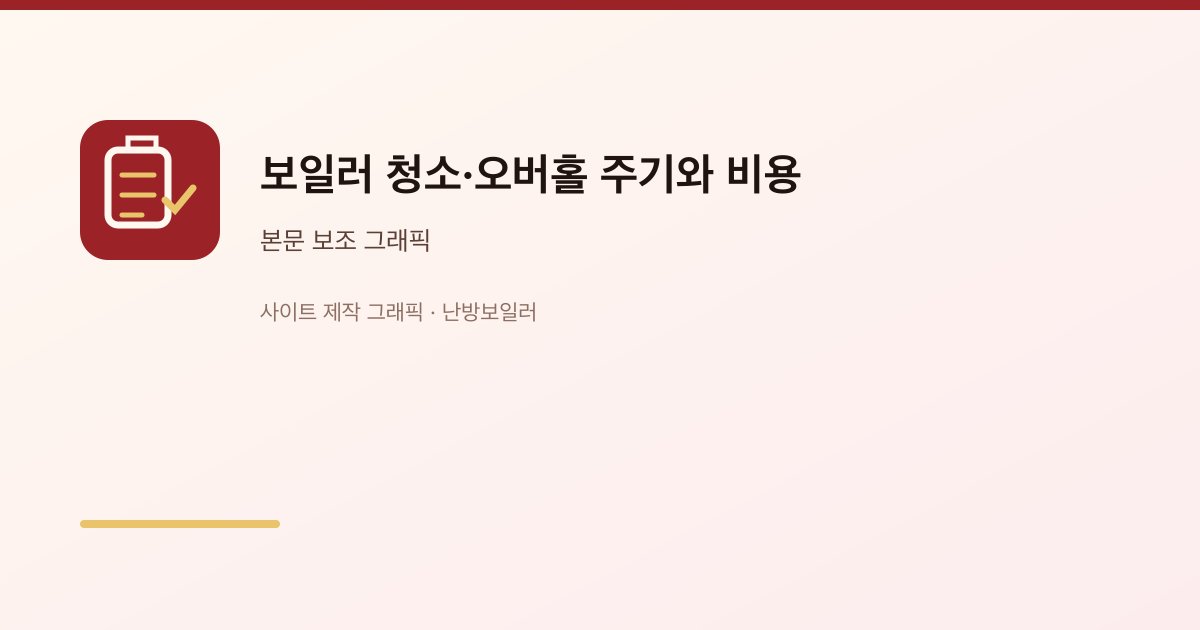보일러 청소·오버홀 주기와 비용 감각 1