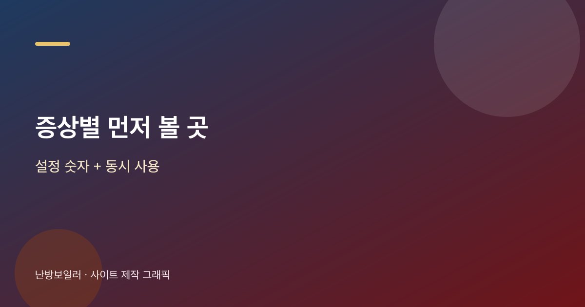 온수 온도가 들쭉날쭉할 때 증상별 먼저 볼 곳 안내