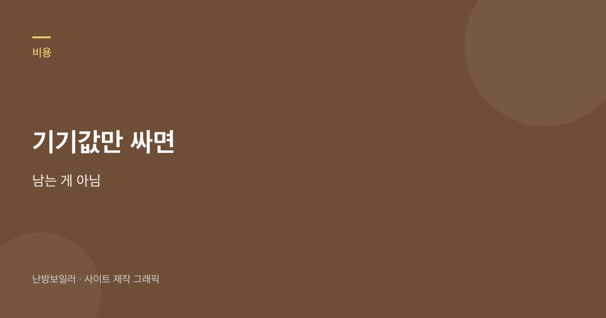 중고 보일러 기기값만 보면 남는 계산처럼 보이지만 설치와 철거가 빠진다는 안내